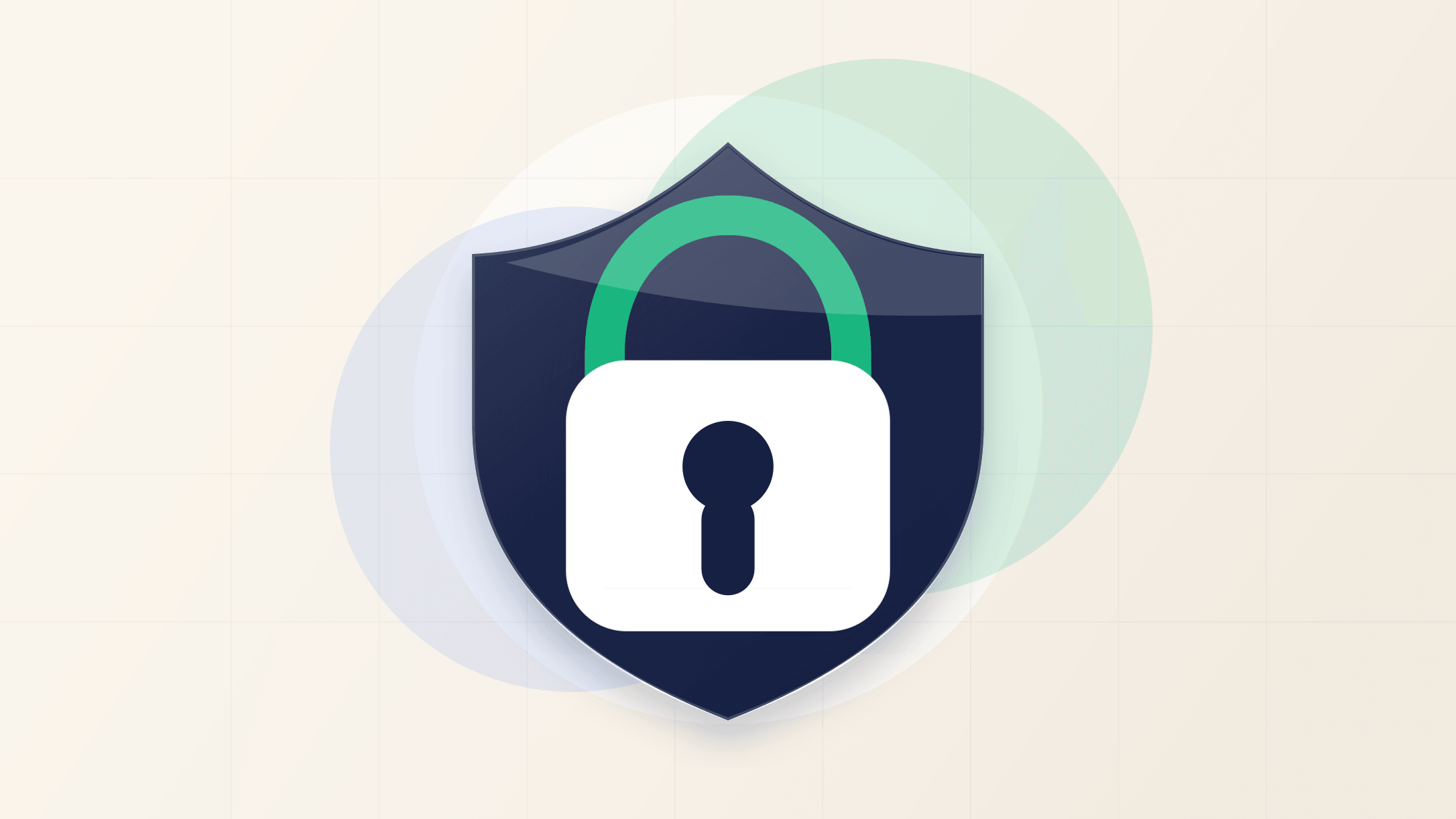 A privacy management image with a shield and lock