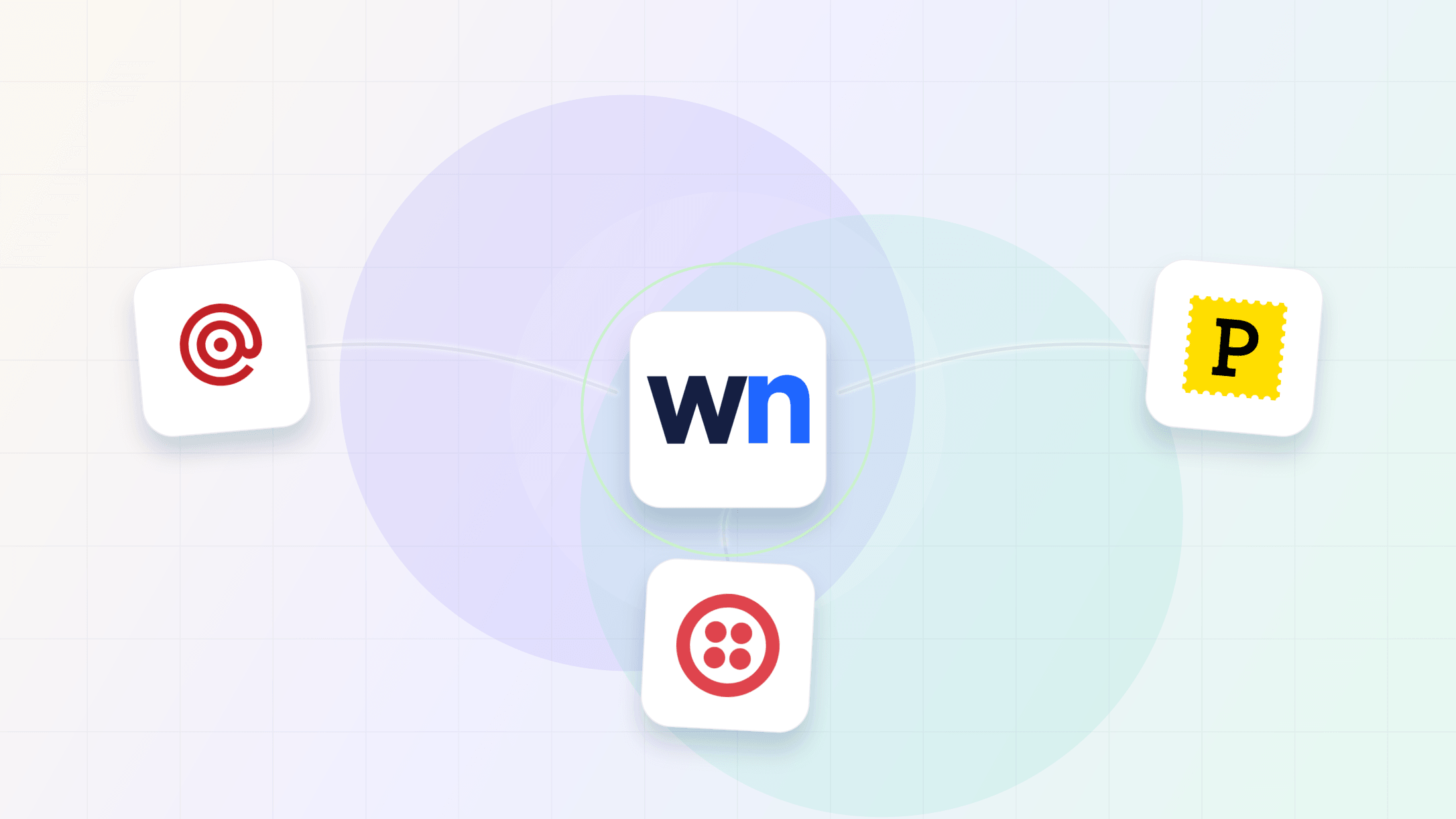 WasteNot logo surrounded by Mailgun, Postmark, and Twilio data source logos
